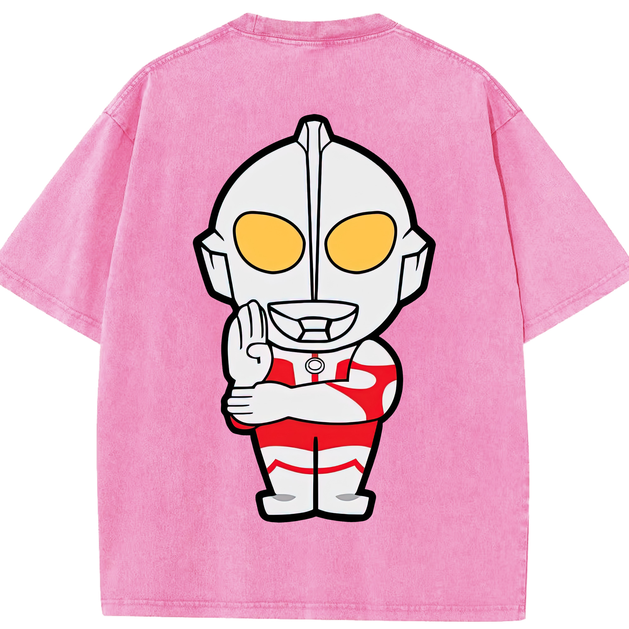 （画像用） ウルトラマン Ultraman 綿100% ヴィンテージ風 半袖Tシャツ（背面プリント）